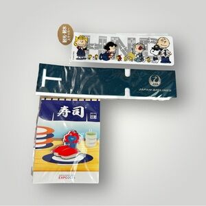 Tokyo Haneda Souvenirs Bag Tag, Sticker, Expo Myaku Pin And Acrylic Keychain New